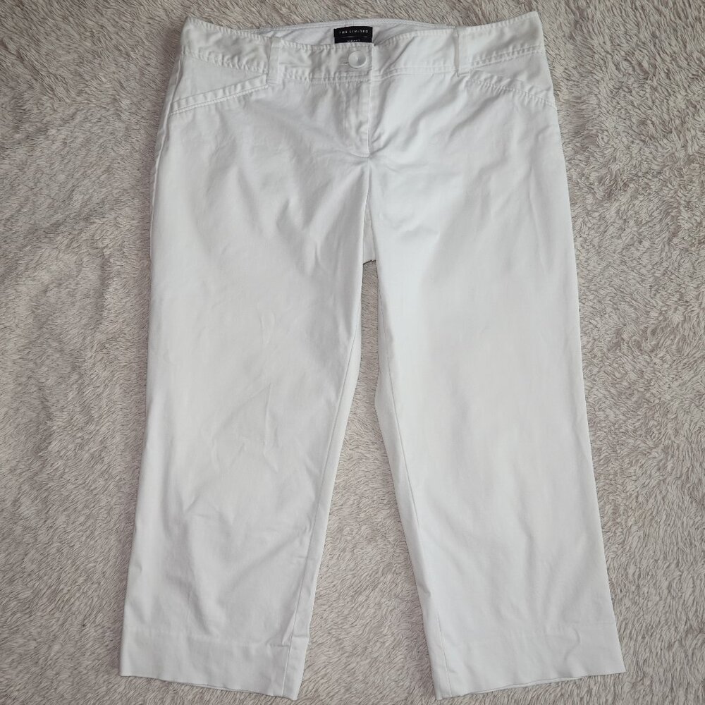 Women's Size 12 The Limited Drew Fit White Crop Capris, 21.5" Inseam
